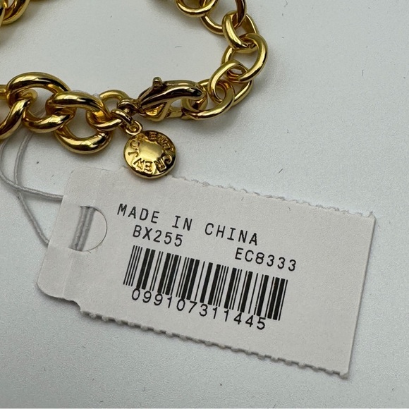 NWT J.Crew Gold Chain Bracelet w/ Pavé Link - Picture 3 of 6